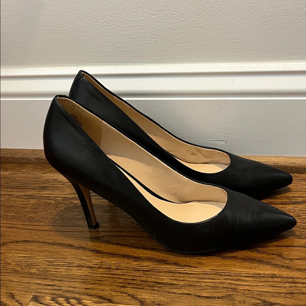 Flax Black Leather Heels - Picture 5 of 7